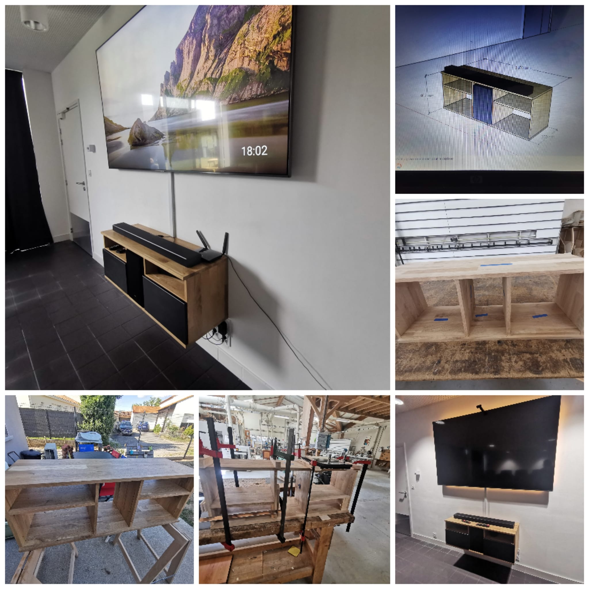 Meuble TV suspendu : de la conception 3D à la pose